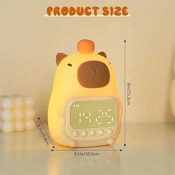 Reloj despertador multifuncional  de capibara _3