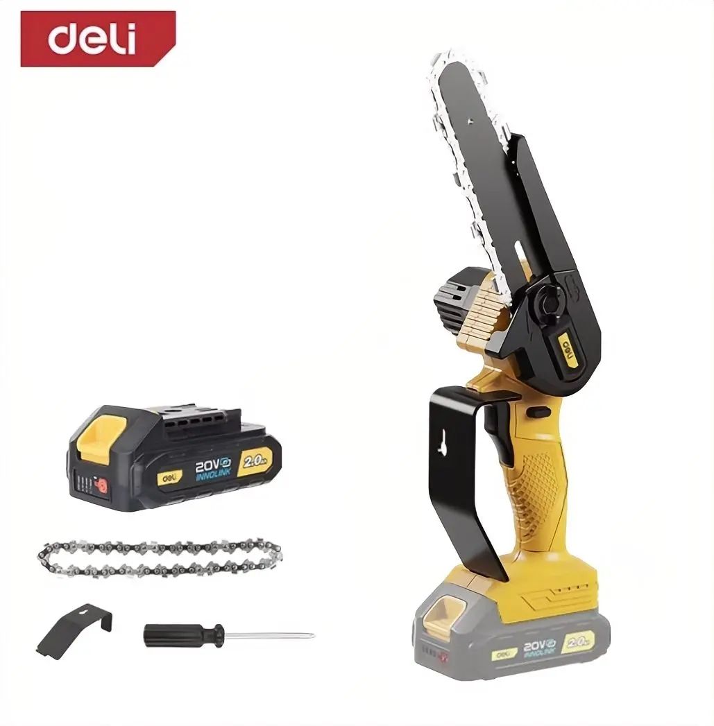 DELI Gergaji Mesin 4'' 1 Baterai DCE520-1_1