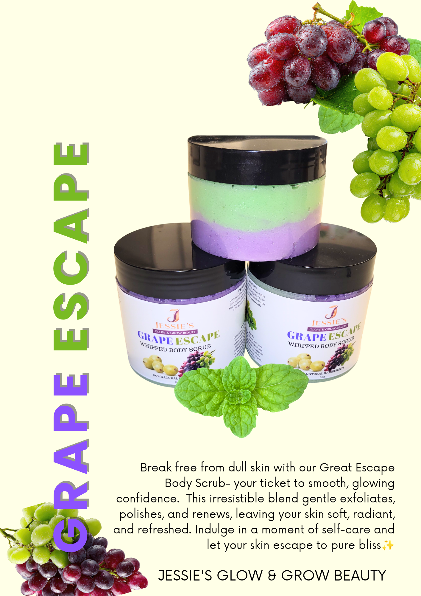 GRAPE ESCAPE WHIPPED BODY SCRUB 4OZ_0