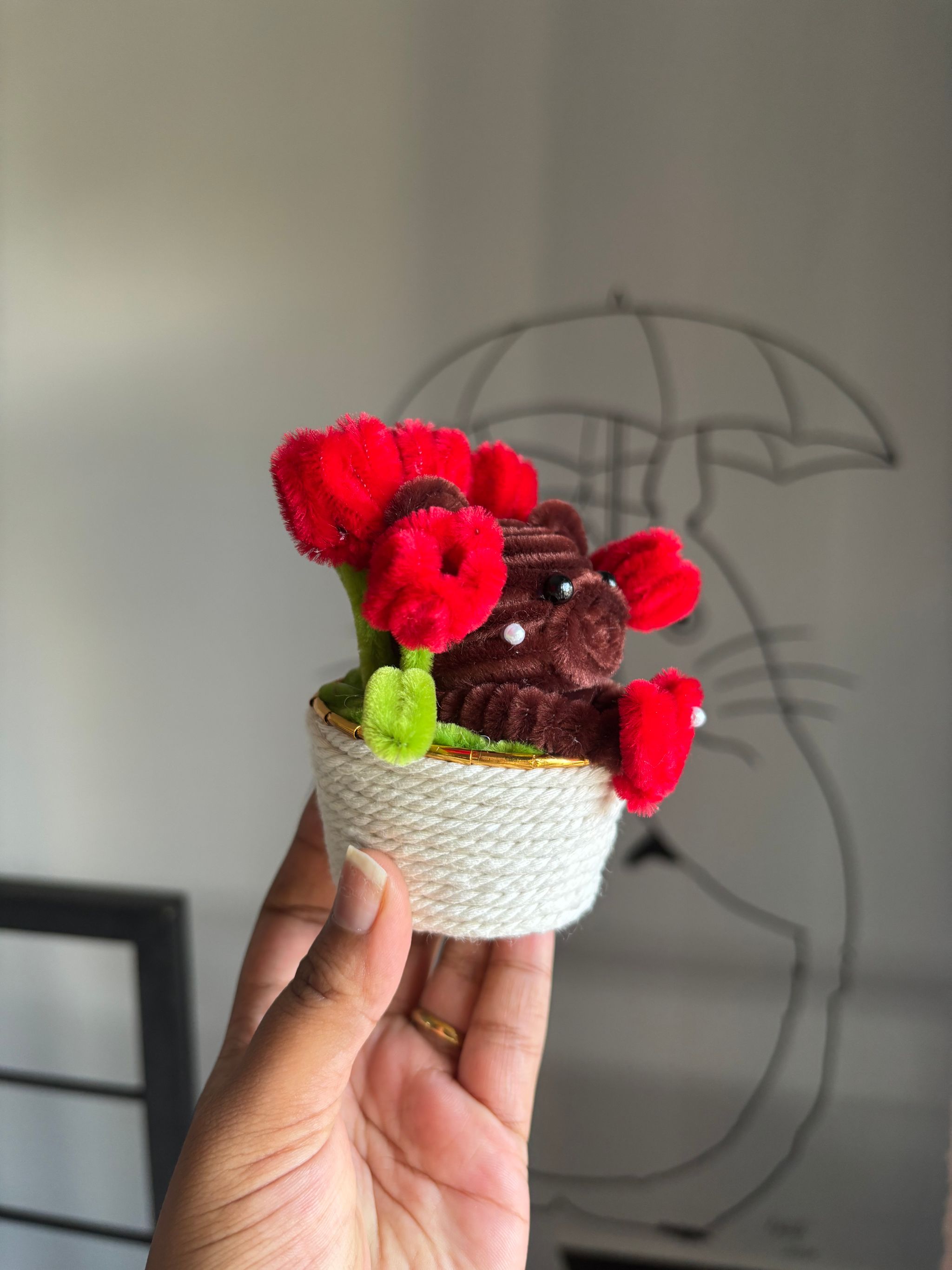 Teddy tulips flower pot_2