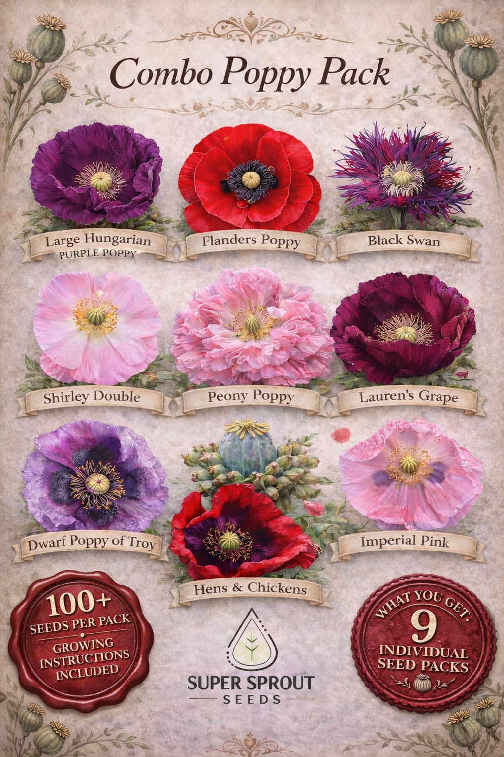 Combo poppy pack x 9 packs_0