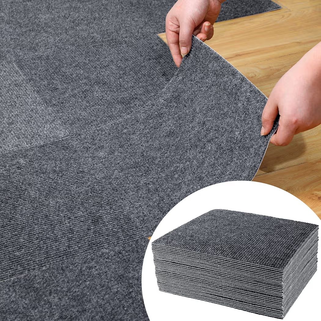 Alfombra Autoadhesivas 60 x 60cm Gris Claro _0