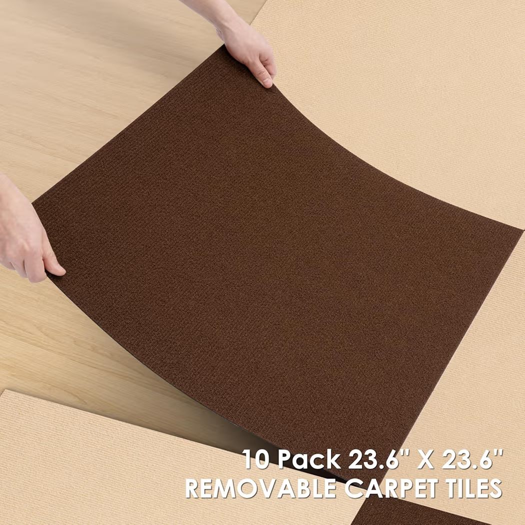 Alfombra Autoadhesivas 60 x 60cm Marrón _0