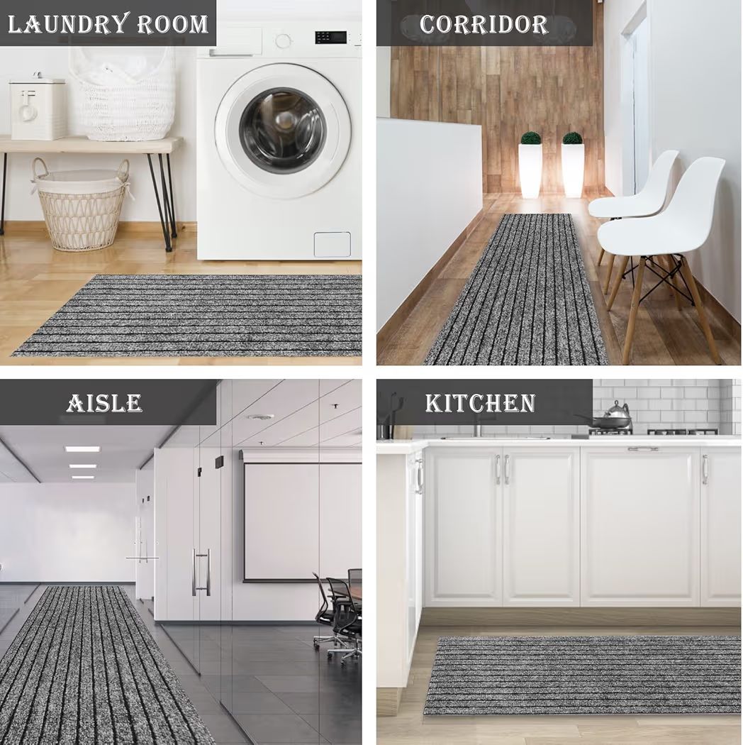 Alfombra Autoadhesivas 60 x 60cm Gris con rayas _1