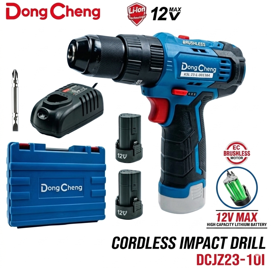 Dong Cheng DCJZ23-10i 12V Bor Cordless Brushless Driil 10mm_4