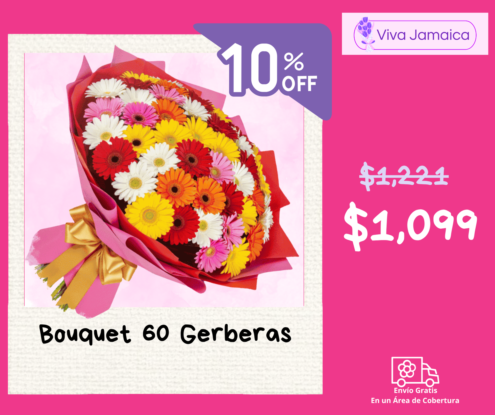 Bouquet 60 Gerberas_0