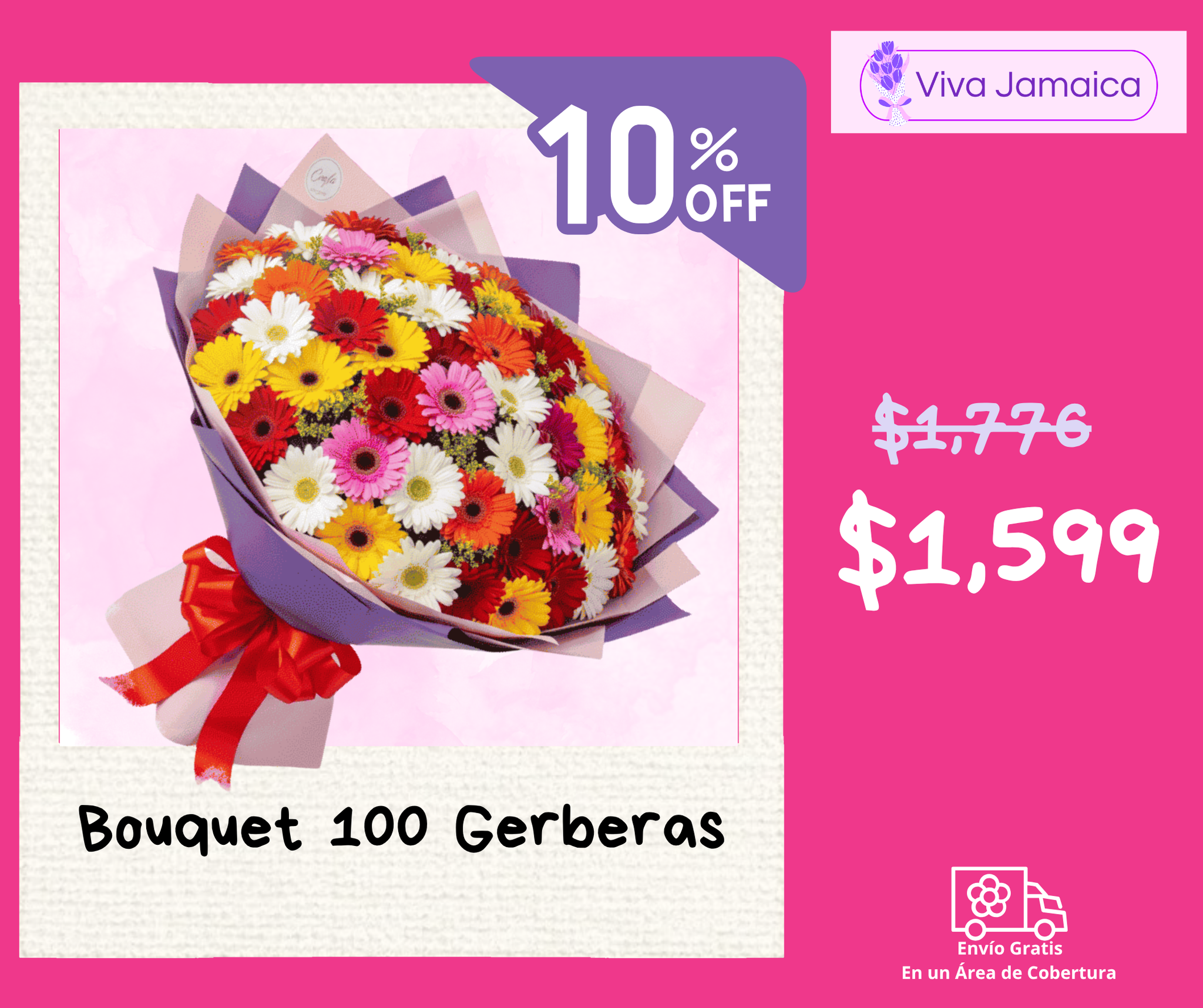 Bouquet 100 Gerberas_0