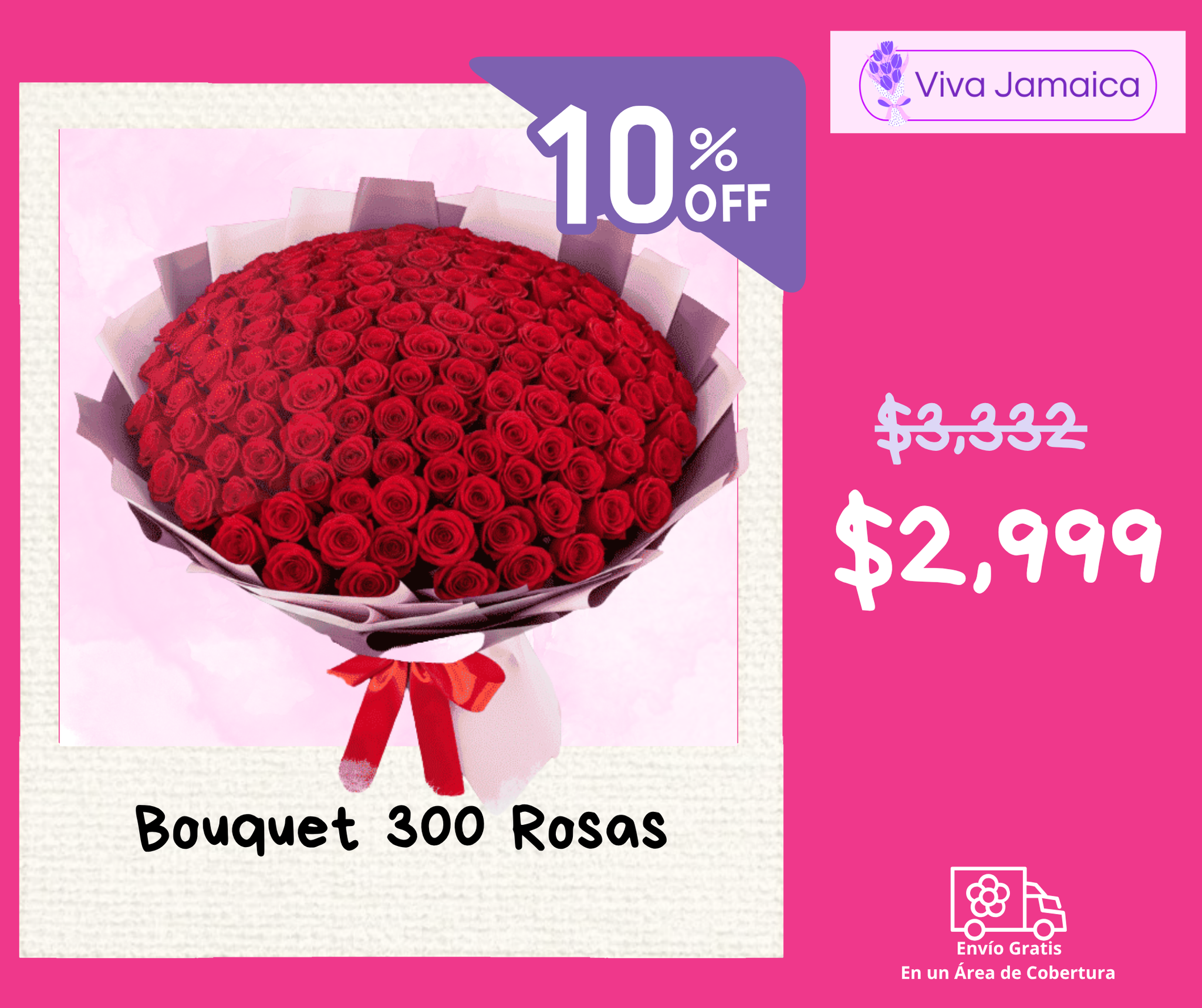 Bouquet 300 Rosas_0