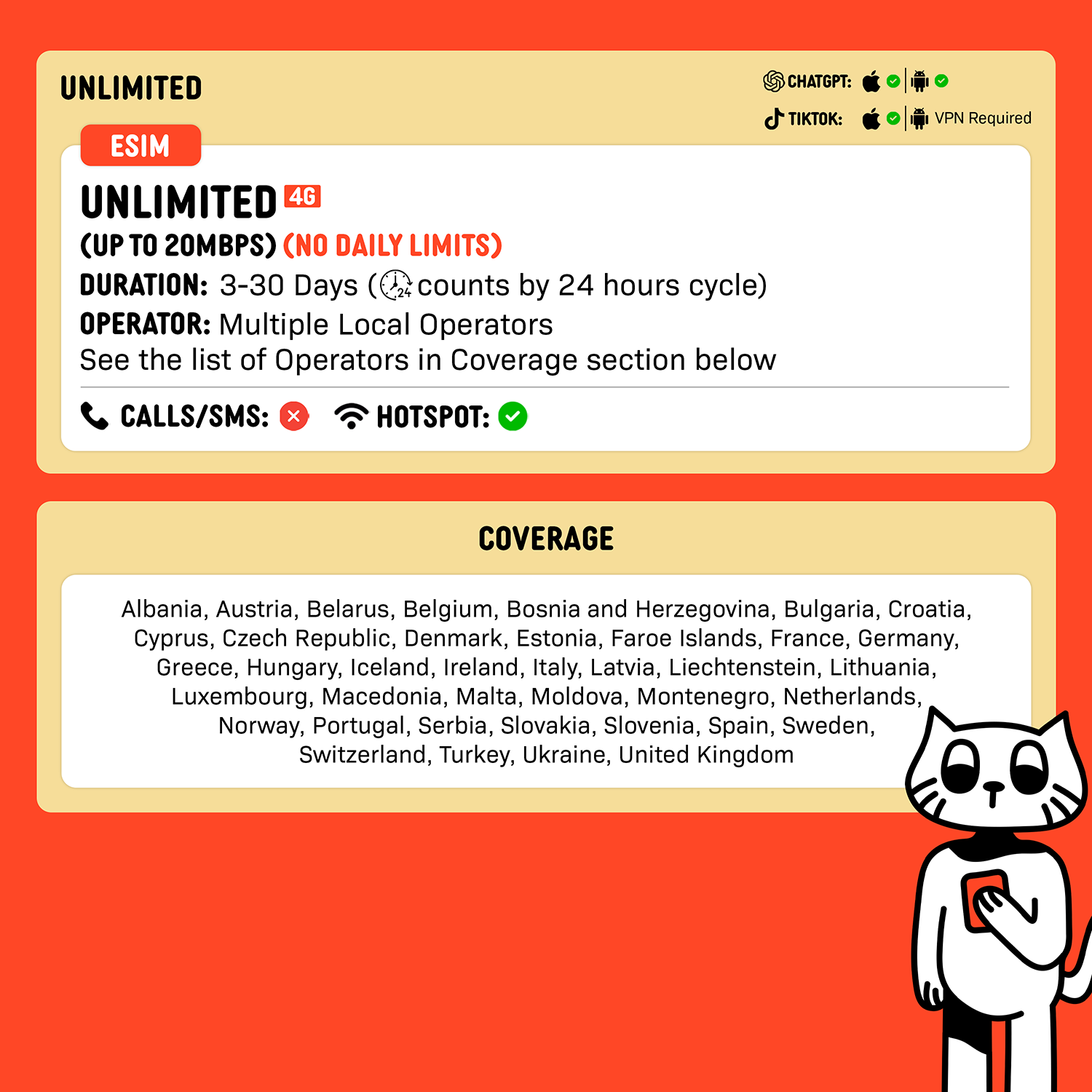 SIMPLY Unlimited Data | Europe - 41 Countries | Up to 30 Days_1