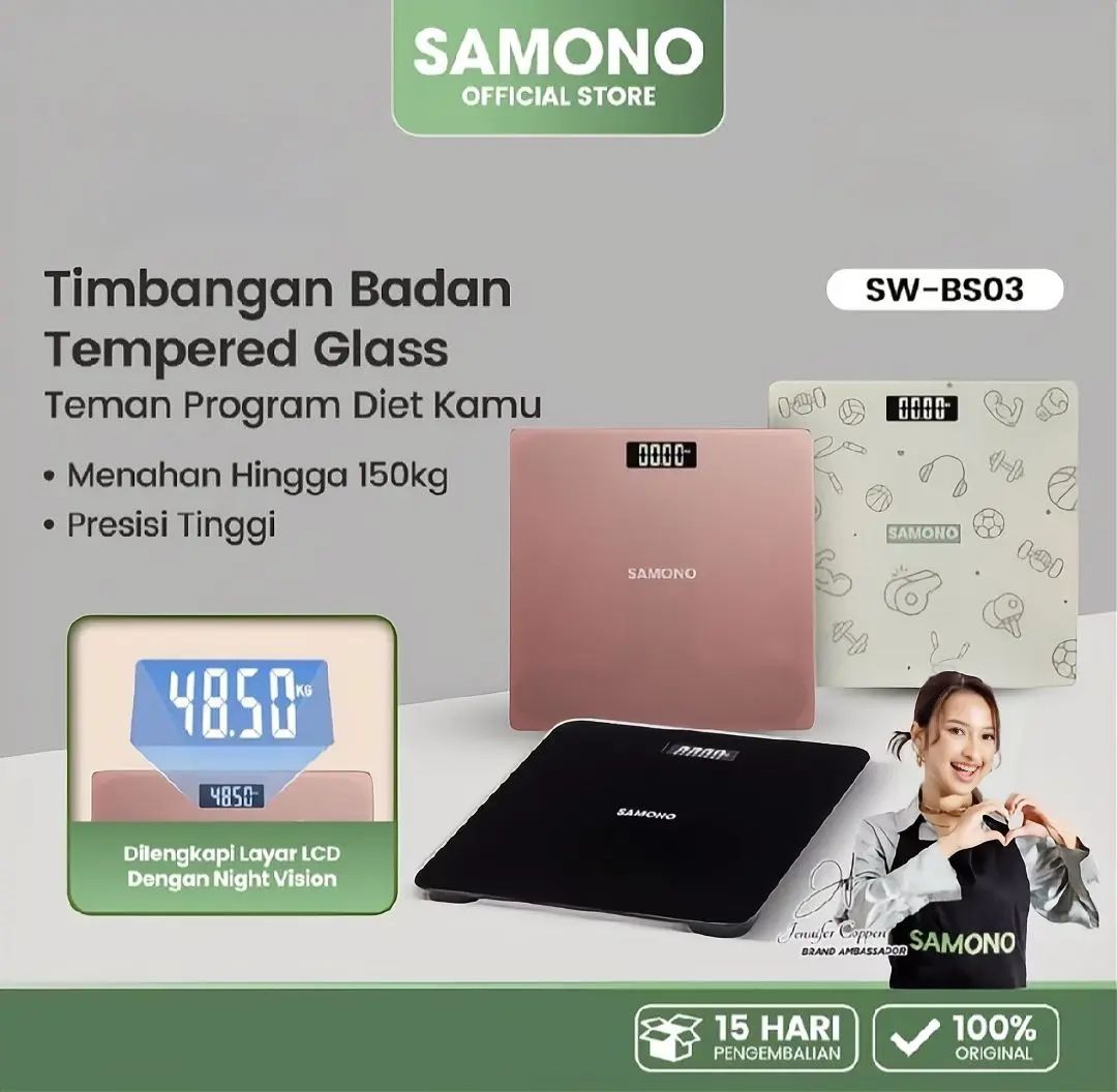SAMONO Timbangan badan SW-BS03 White_0