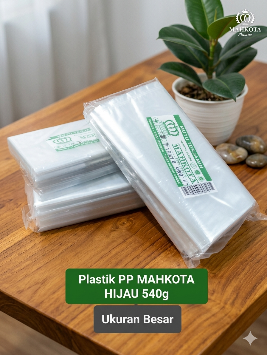 Plastik PP Mahkota Hijau Tri Gunung 540g Ukuran Besar_0