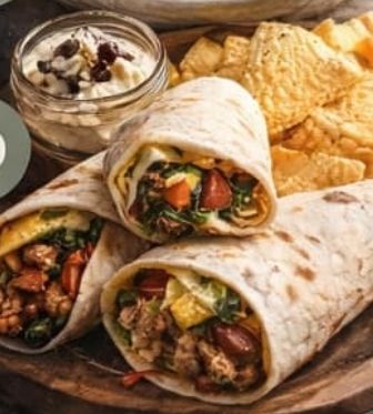 Mexican Style Wraps With Dessert ( Available on Friday only) _0