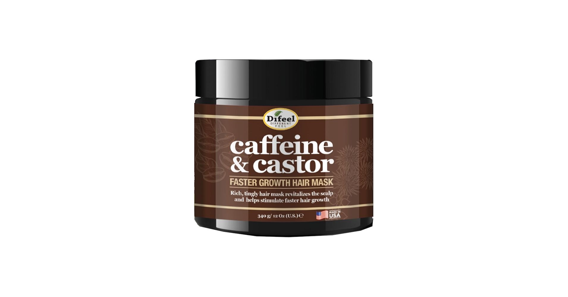 Masque Capillaire Difeel Caffeine and Castor Pro Growth 340g_0