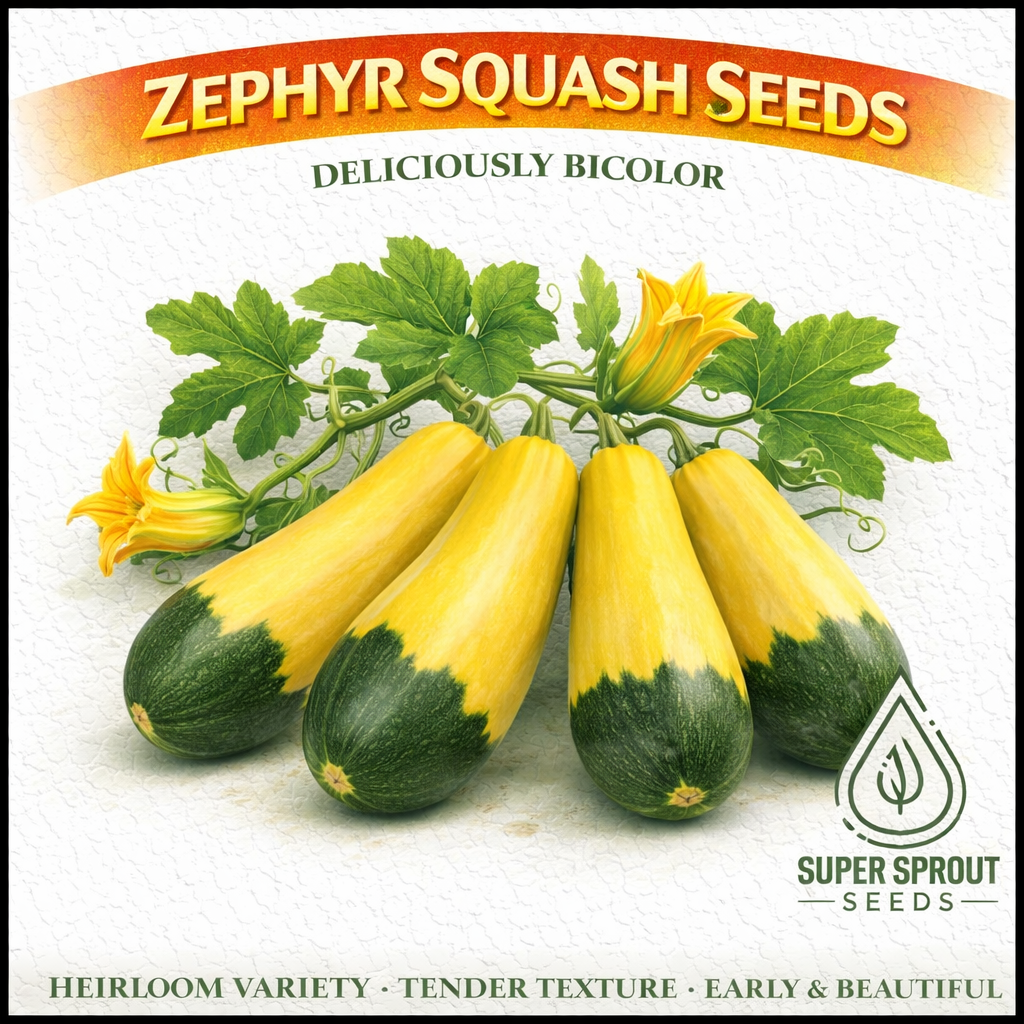 Zephyr squash x 6 seeds _0
