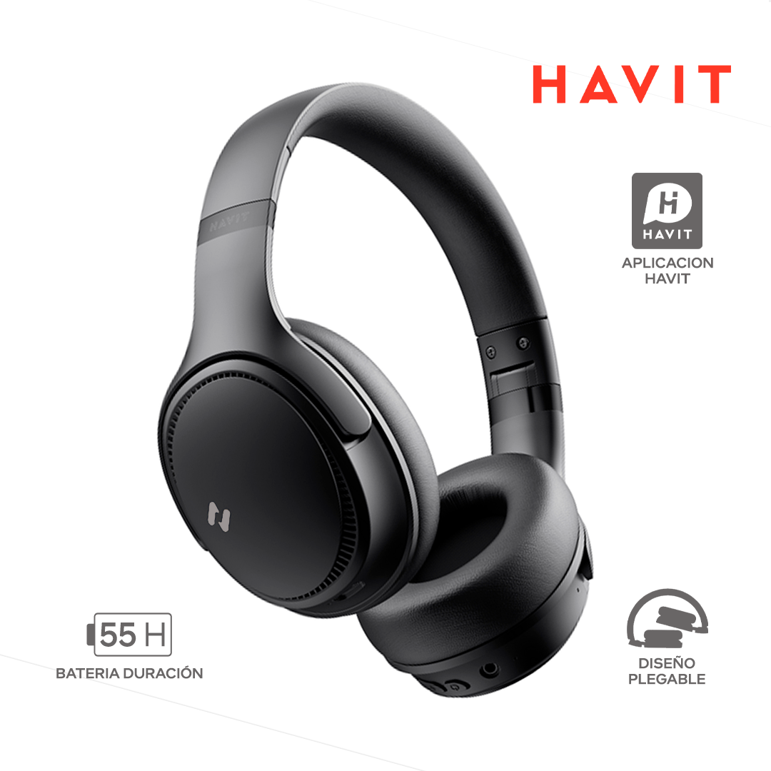 HAVIT H630BT / INALAMBRICO / BLUETOOTH / 55 HORAS BATERIA / BLACK_0