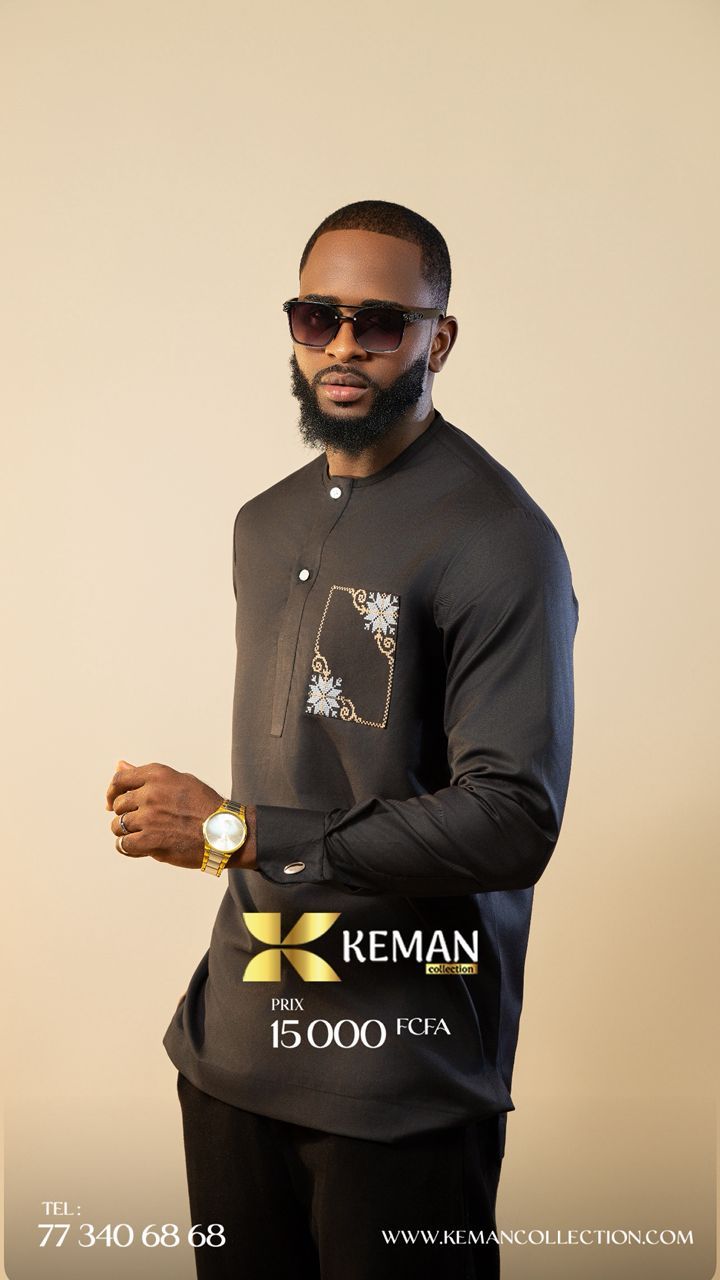 Chemise Africaine Noire #2_0