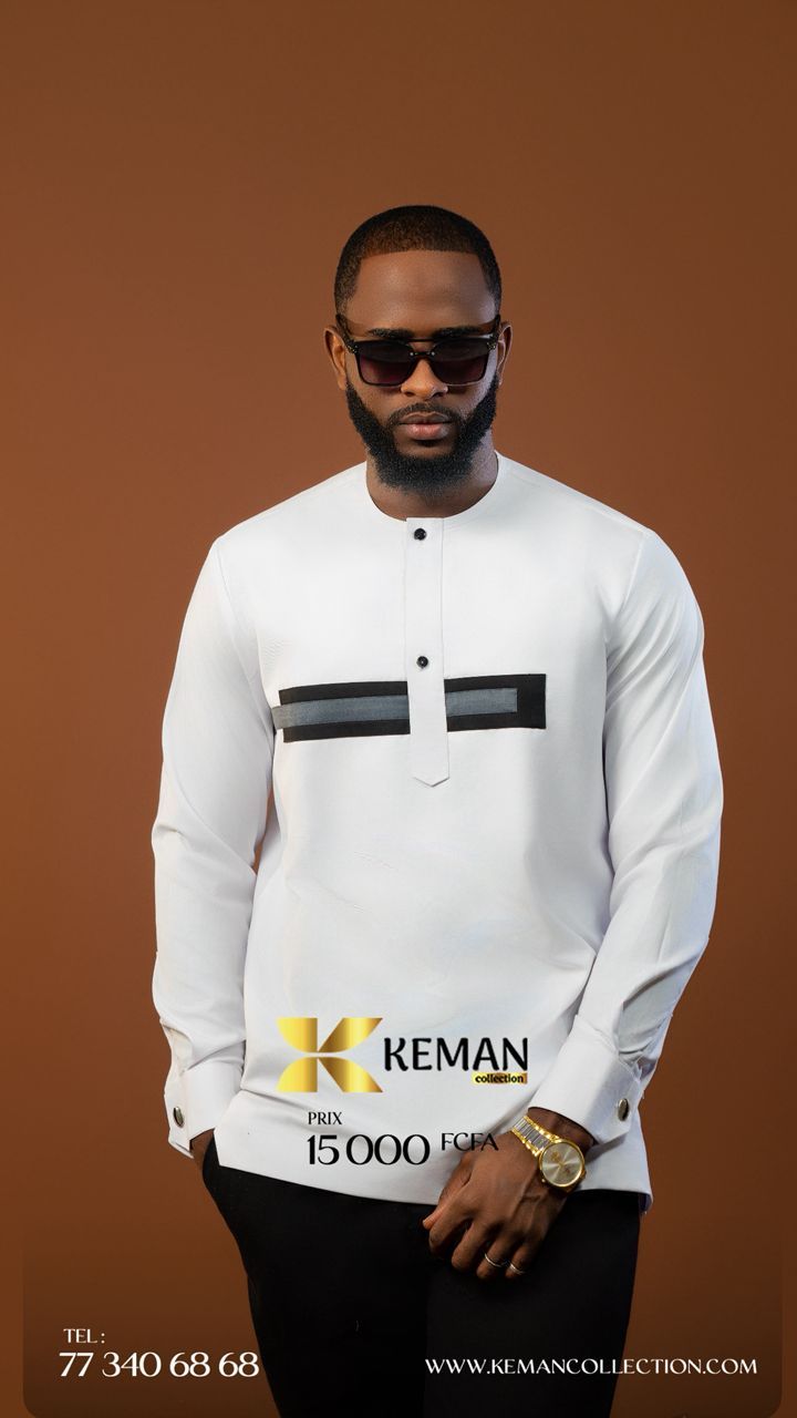 Chemise Africaine Blanche #3_0