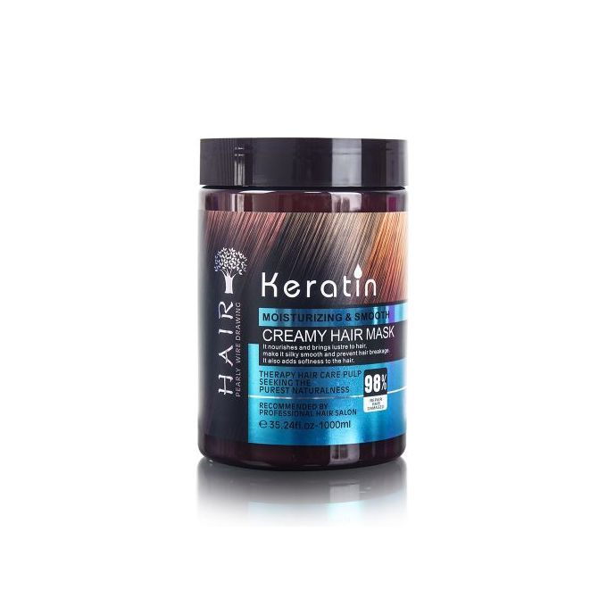Keratin Moisturizing & Smooth Creamy Hair Mask 1000ml_0
