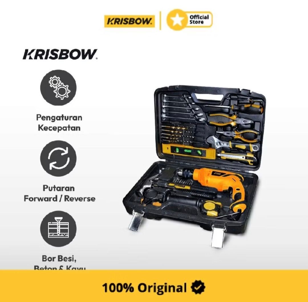 KRISBOW DRILL IMPACT SET37pcs IRIDS132_1