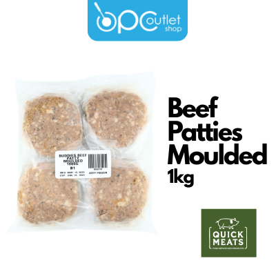 Quickmeats Beef Burger Patties Moulded Fresh 20s_0