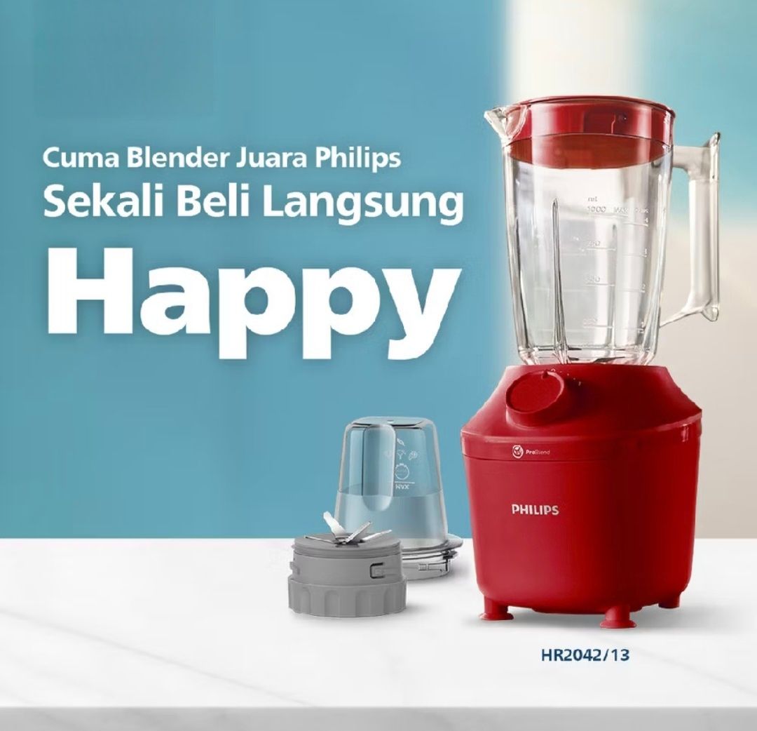PHILIPS Blender Plastik 1L 3000 seris [Merah]_0