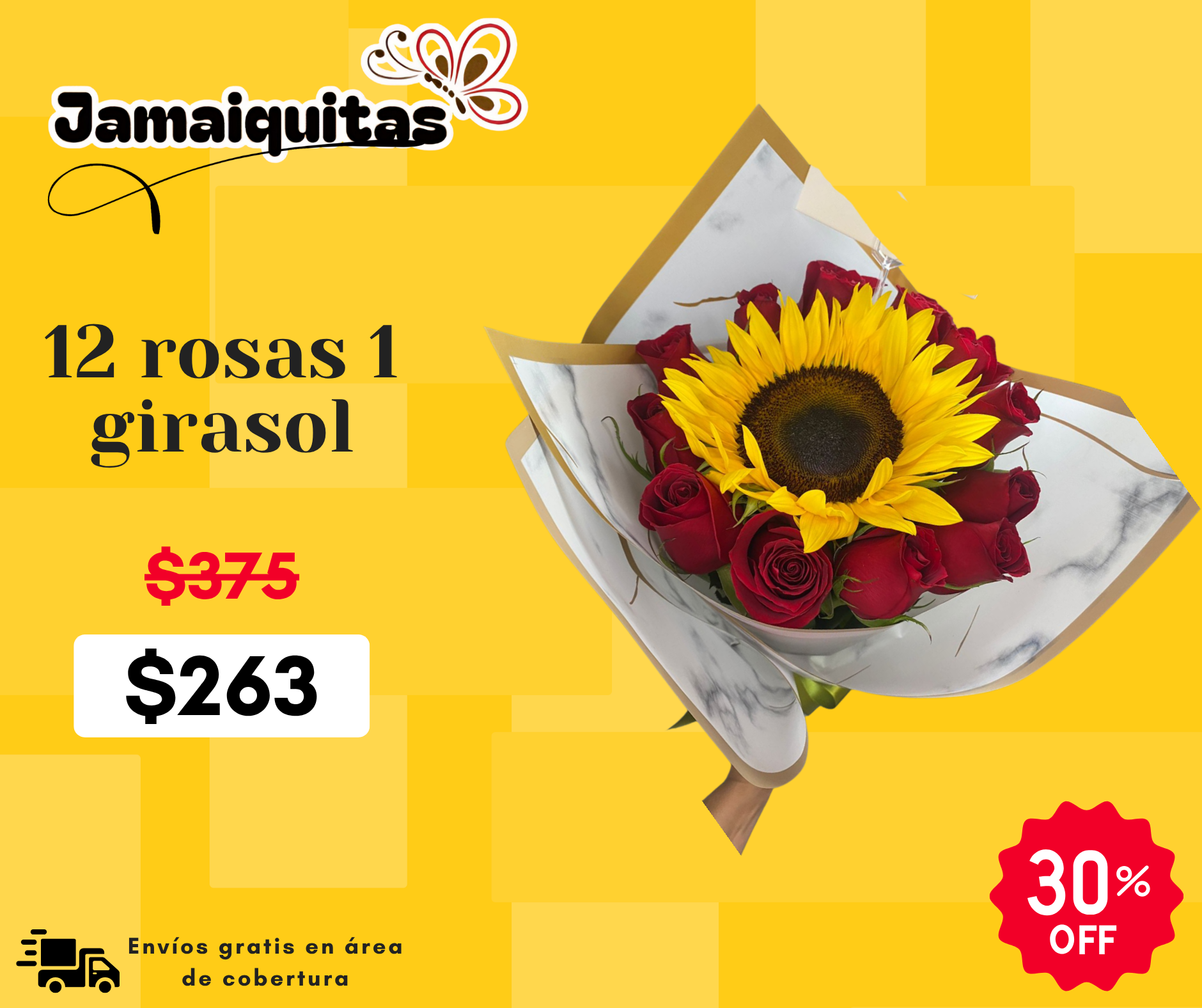 12 rosas 1 girasol_0