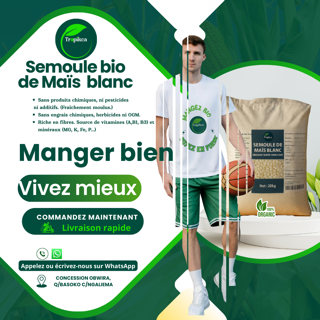 Semoule de maïs bio blanc 10kg – Tropikca (20 kg / 10 kg)_0