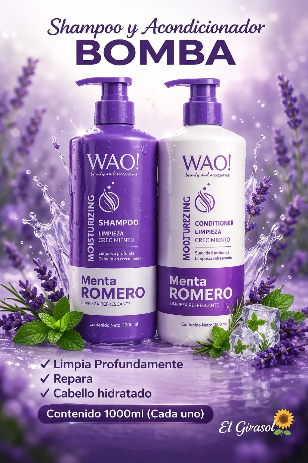  SET SHAMPOO + ACONDICIONADOR MENTA & ROMERO _0