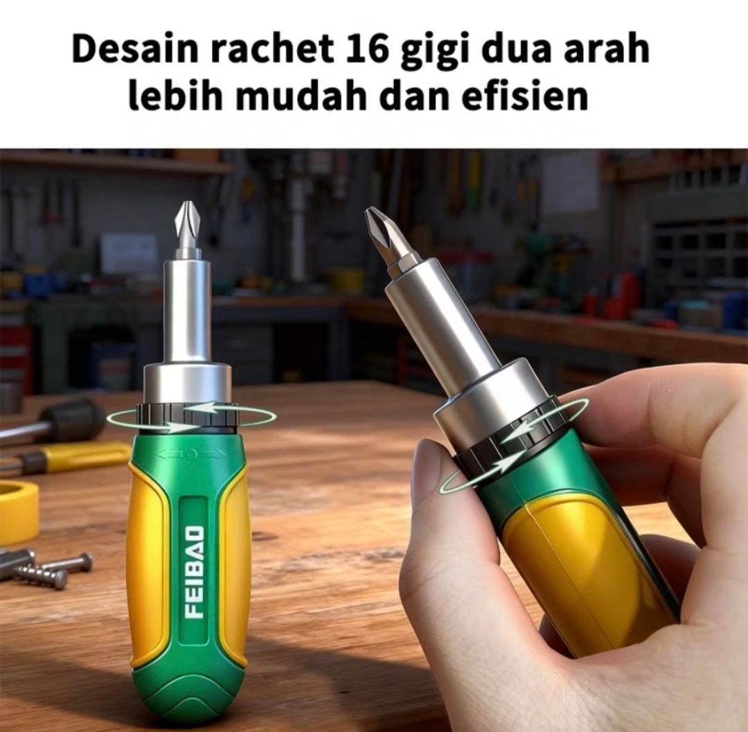 FEIBAO Obeng Ratchet set 38pcs_3