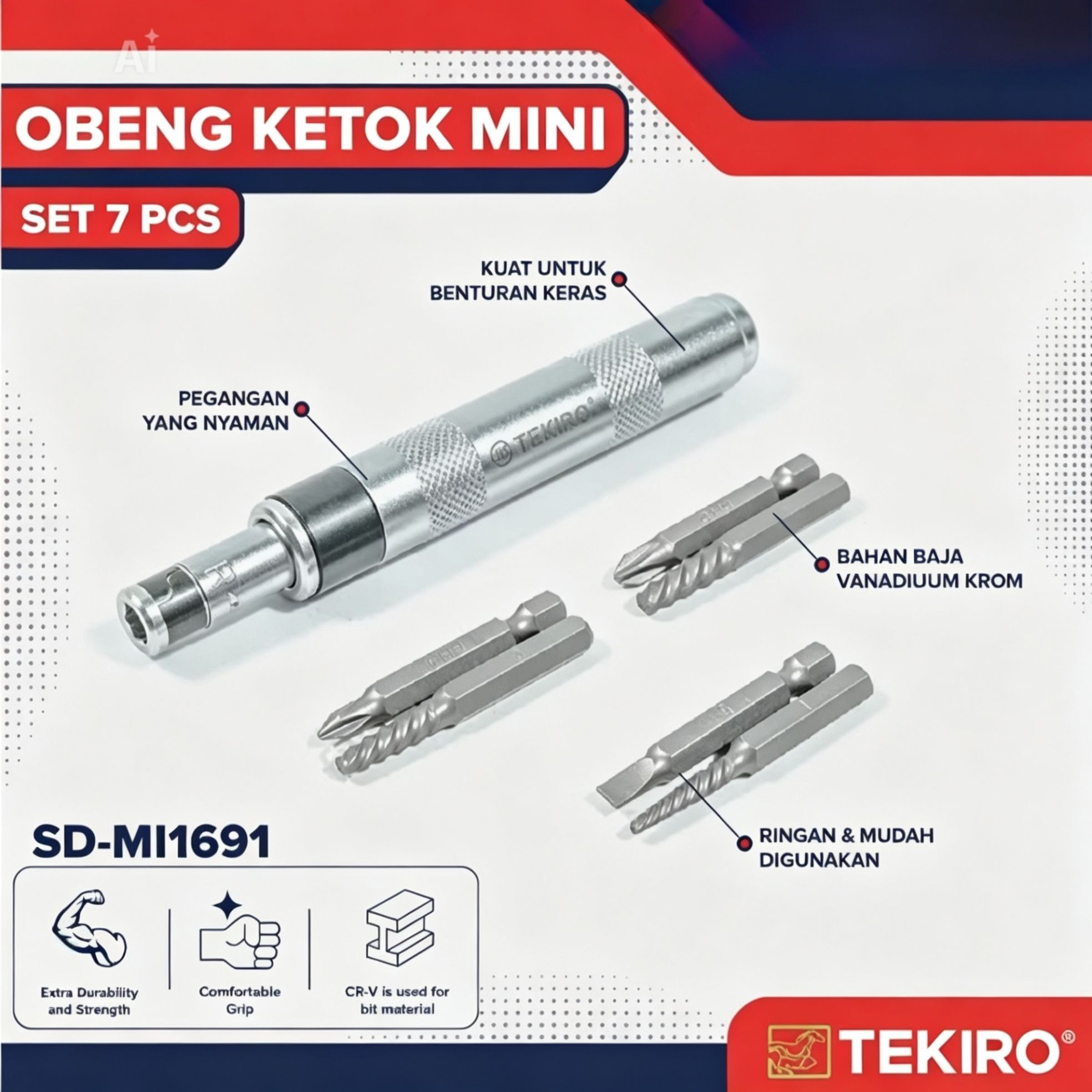 TEKIRO Obeng Ketok mini 7pcs SD-MI1691_0