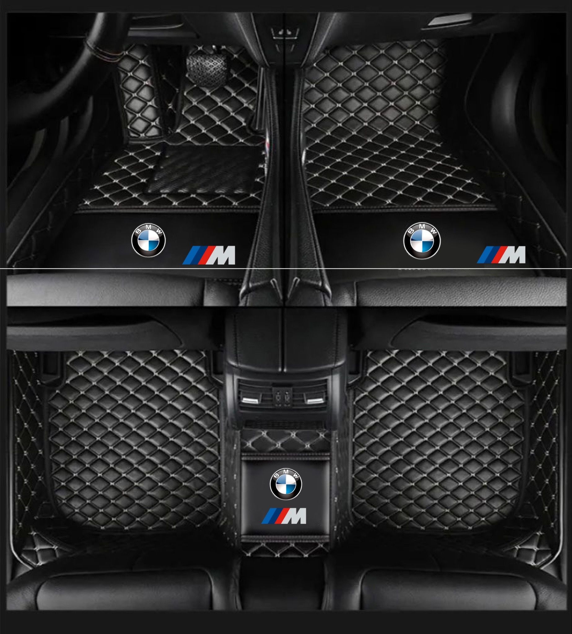 TAPIS 8D plus LUXURY-bmw  (noir/beige)_0