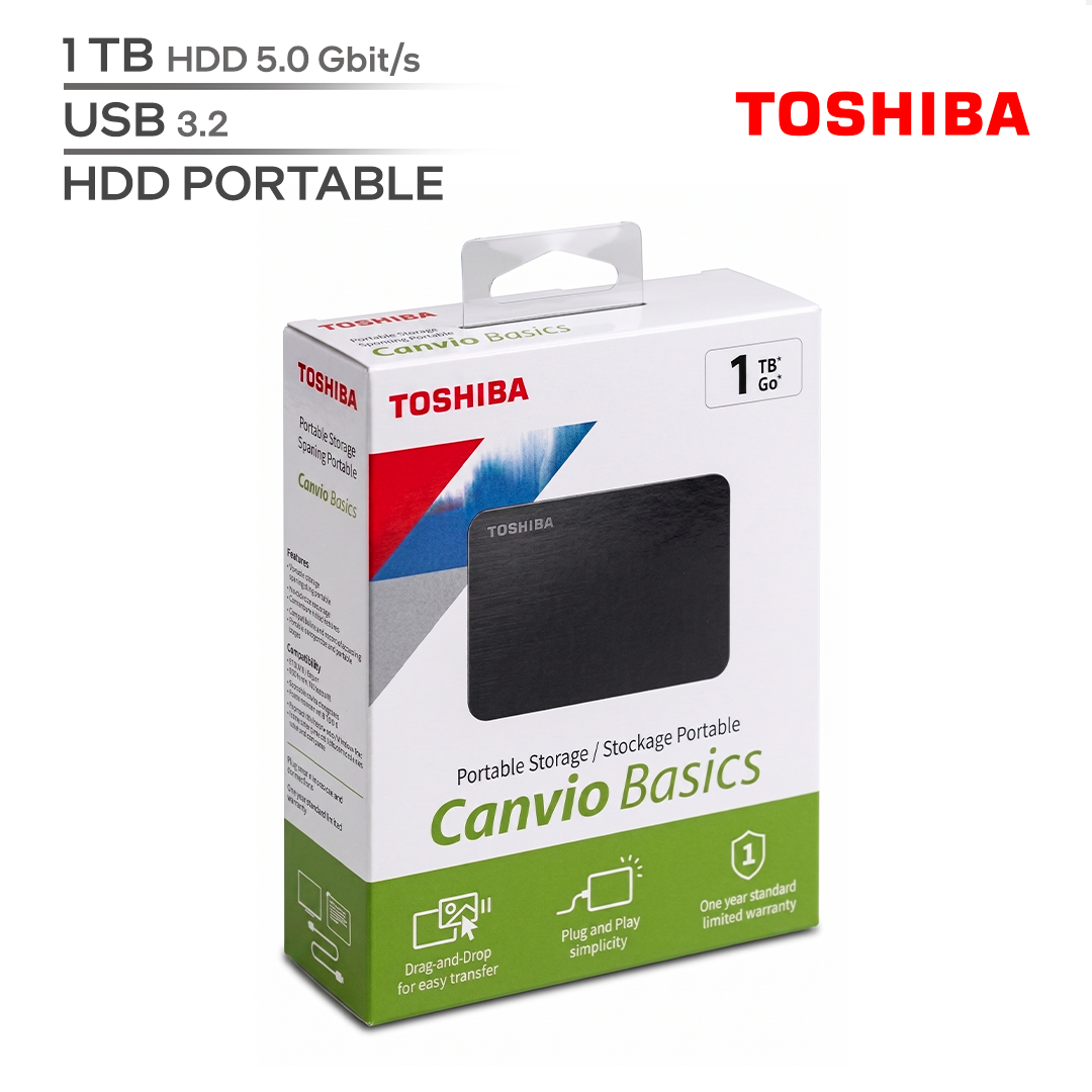 TOSHIBA CANVIO BASICS / CAPACIDAD 1 TB / USB 3.2 GEN2 / HDD_0