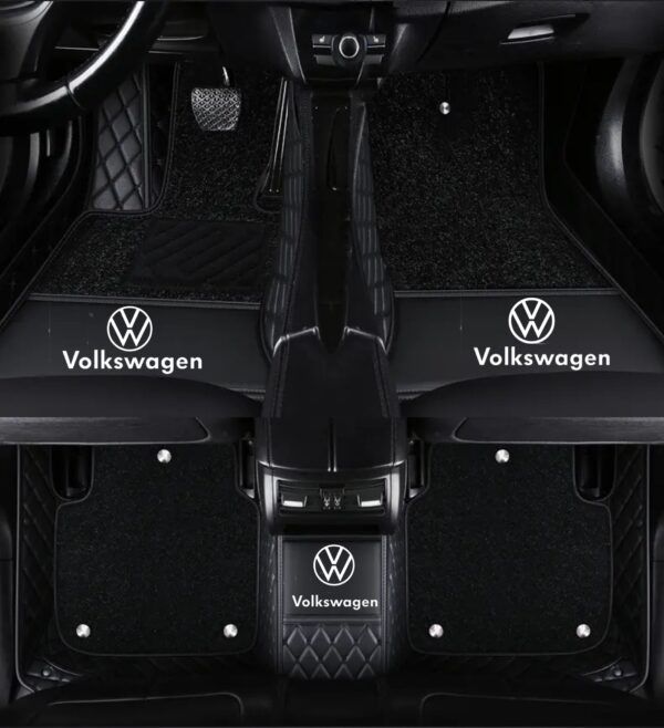 TAPIS 9D LUXURY-VOLKSWAGEN  (noir/noir)+ mokitte noir _0