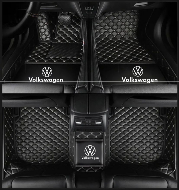 TAPIS 8D plus LUXURY-VOLKSWAGEN  (noir/gris)_0
