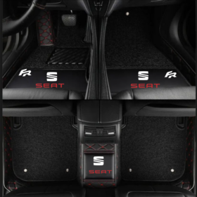 TAPIS 9D LUXURY-seat  (noir/rouge)+ mokitte noir_0