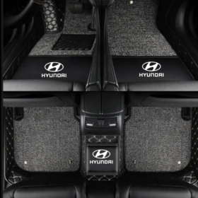 TAPIS 9D LUXURY-hyundai (noir/gris)+ mokitte gris _0