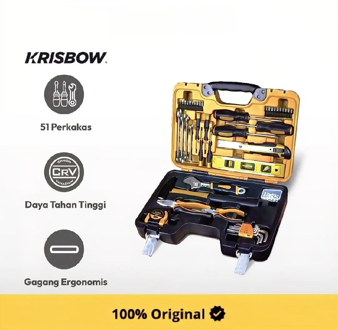 KRISBOW MECHANIC TOOL KIT 51PCS LRTKM51_1