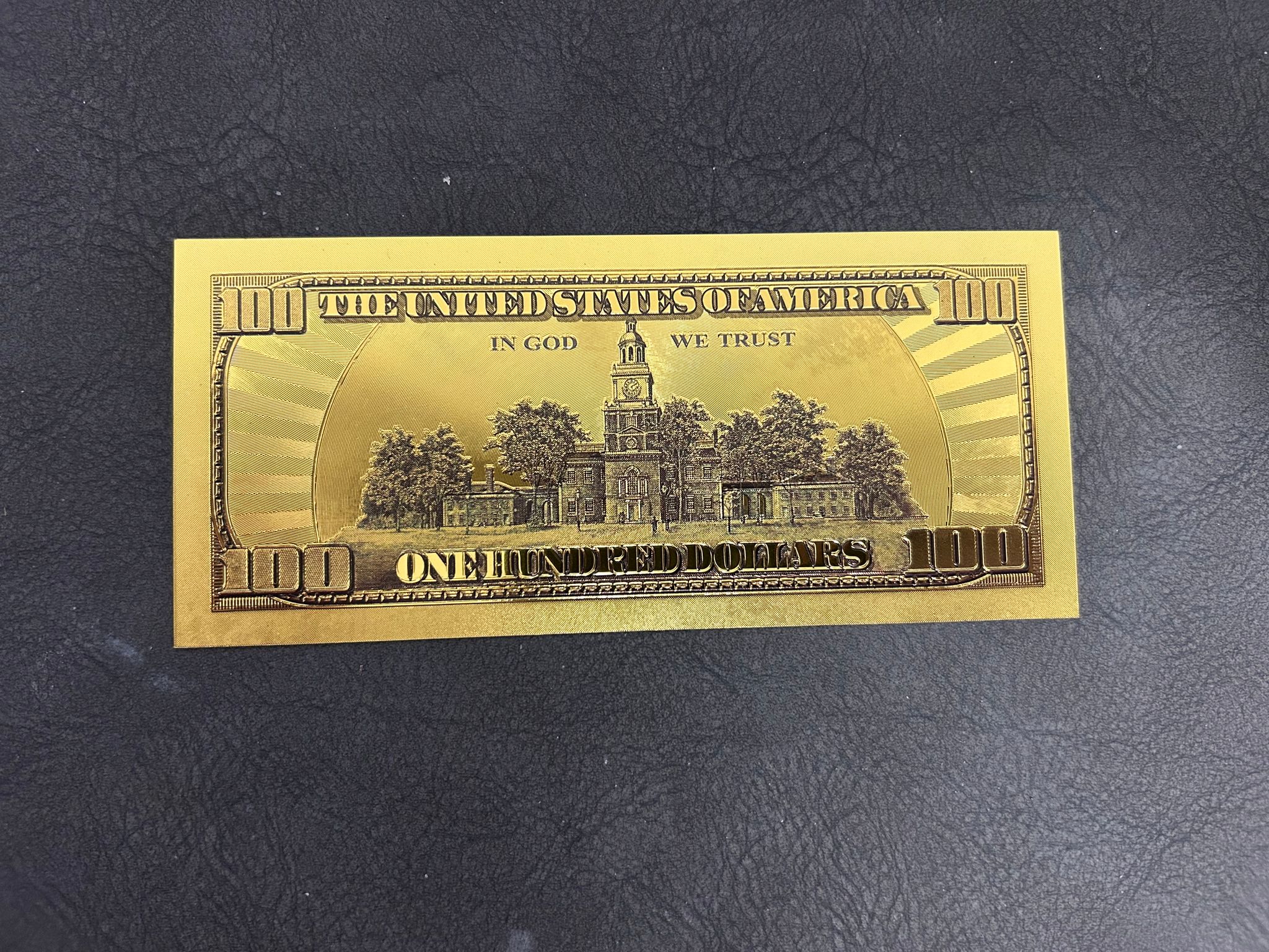 100 Dollars – 24K Gold Plated Collectible Note_1
