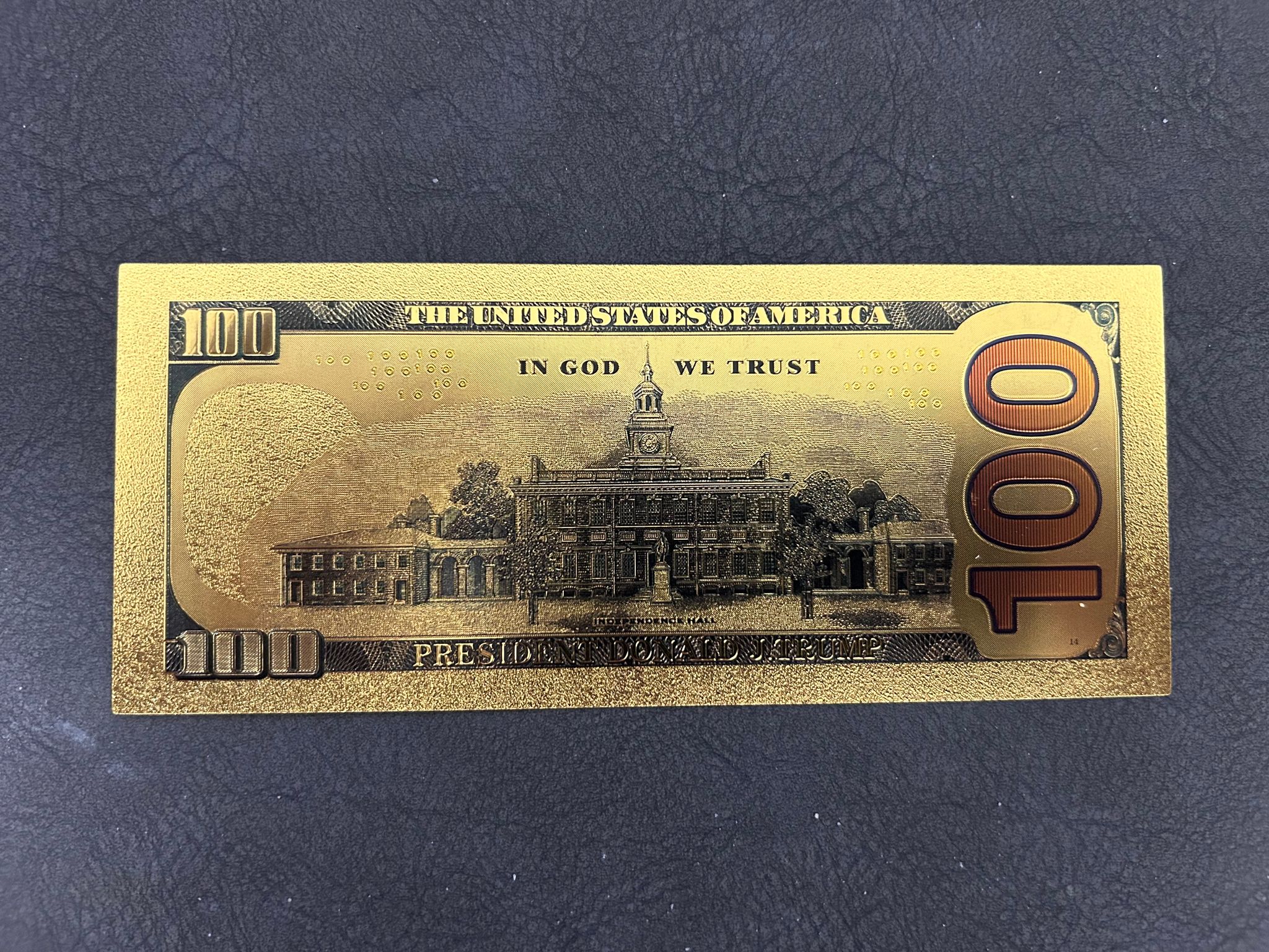 President Donald Trump Assassination Attempt 100 Dollars – 24K Gold Plated Collectible Note_1
