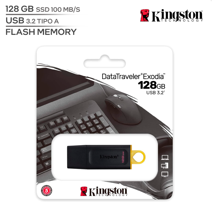 KINGSTON DATATRAVELER EXODIA / CAPACIDAD 128 GB / USB TIPO A 3.2_0