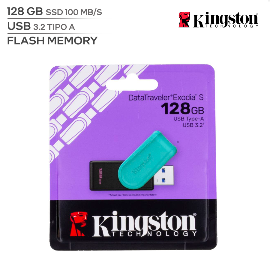 KINGSTON DATATRAVELER EXODIA S / CAPACIDAD 128 GB / USB TIPO A 3.2_0