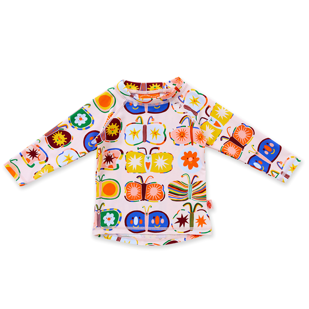 [PRE-ORDER] Long Sleeve Rash Swim Top (Flutterby)_0
