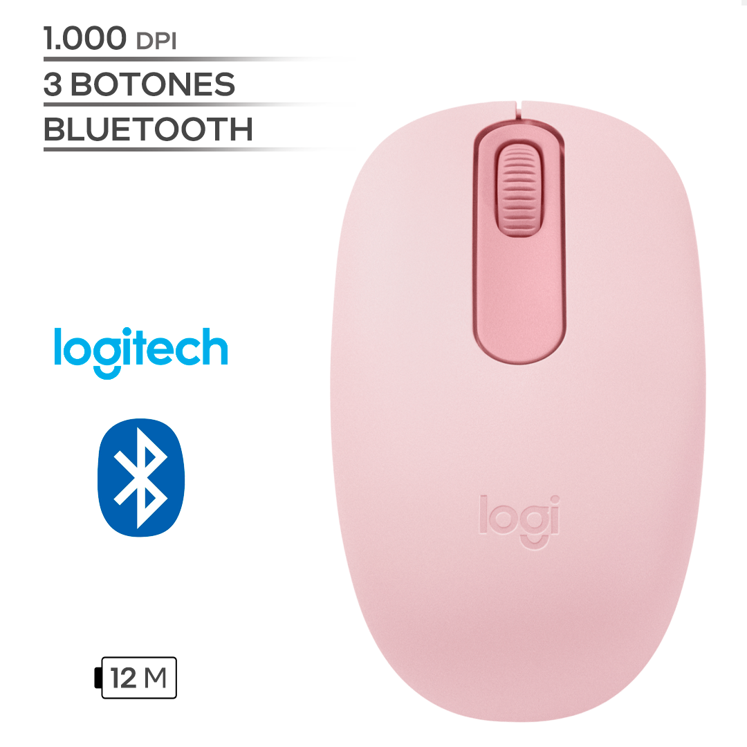 LOGITECH M196 / 1000 DPI / 3 BOTONES / BLUETOOTH / INALAMBRICO / PINK_0