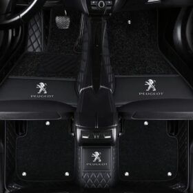 TAPIS 9D LUXURY-peugeot (noir/noir)+mokitte noir _0