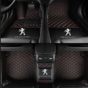 TAPIS 8D plus LUXURY-peugeot (noir/rouge)_0