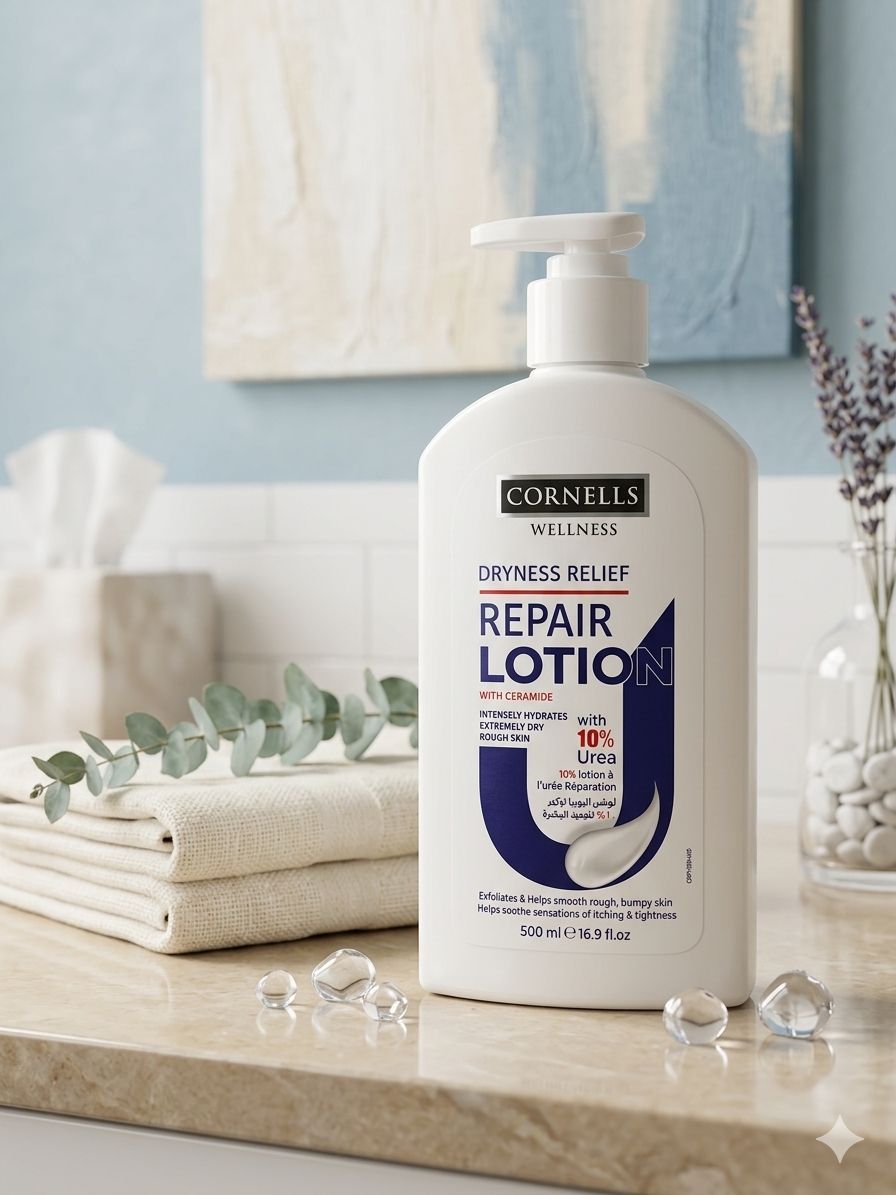 Cornells dryness relief repair lotion 10% urea كورنلز لوشن ترطيب الجسم يوريا 10‎%‎_0