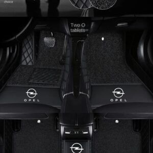 TAPIS 9D LUXURY-opel (noir/noir)+mokitte noir_0