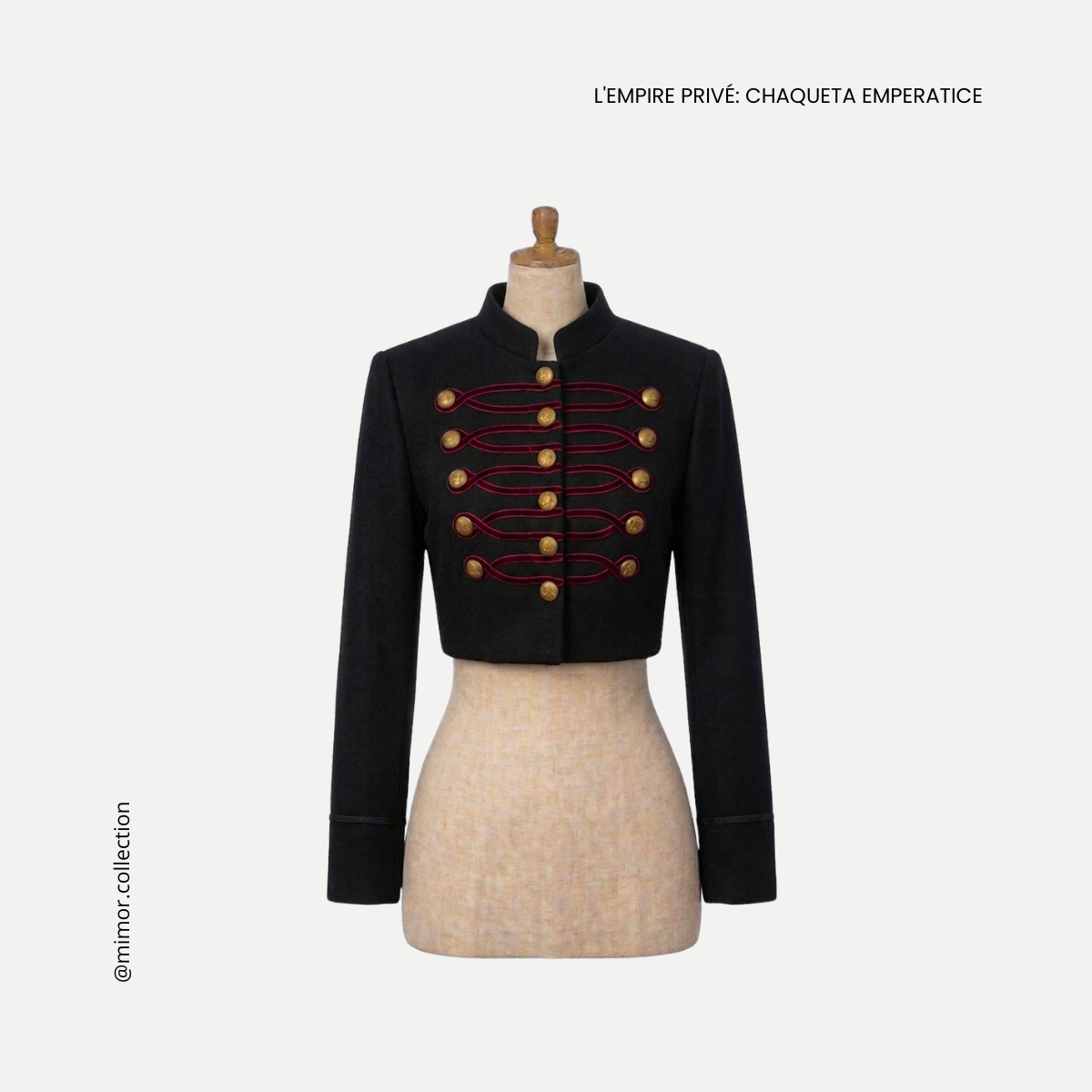 Chaqueta Impératrice, Negro/Borgoña_0