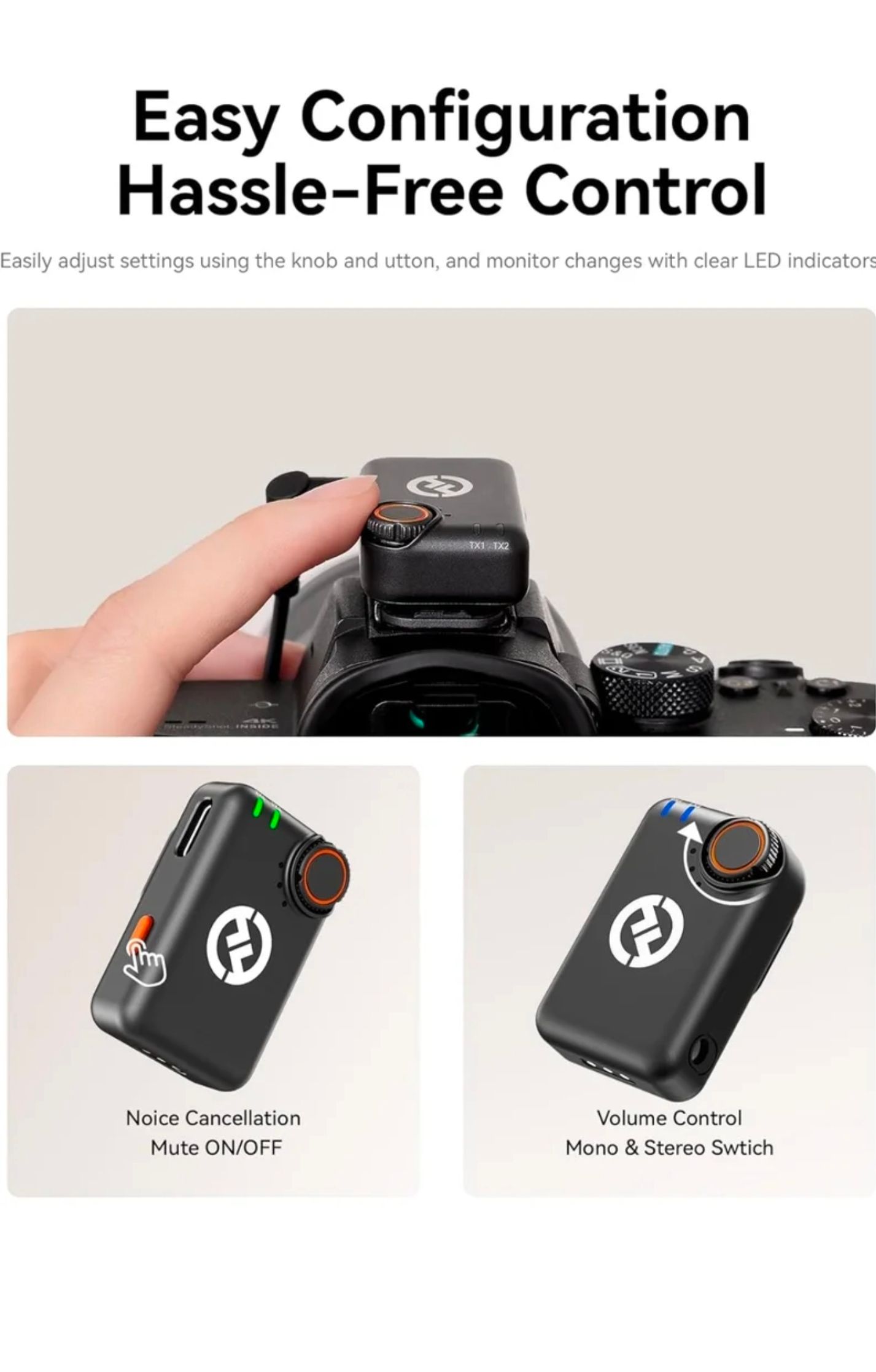 Hollyland Lark M2S Combo Wireless Lavalier Microphone Vocal Microphone _4