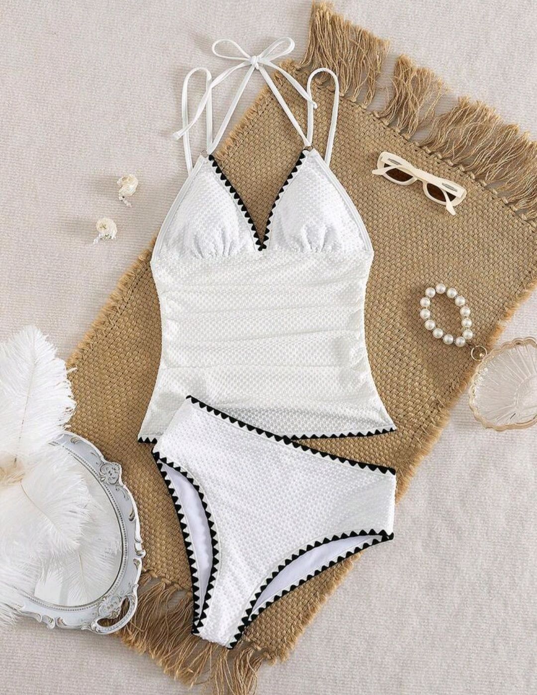 White w/Black Two Piece_1